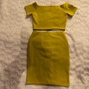 Missguided Two Piece Set - Yellow